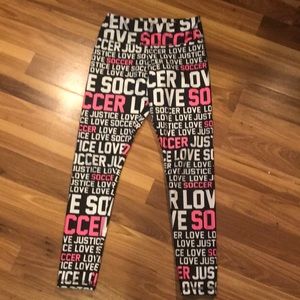 Girls justice soccer leggings